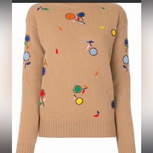 prada pullover embroidered sweater brand new without tags